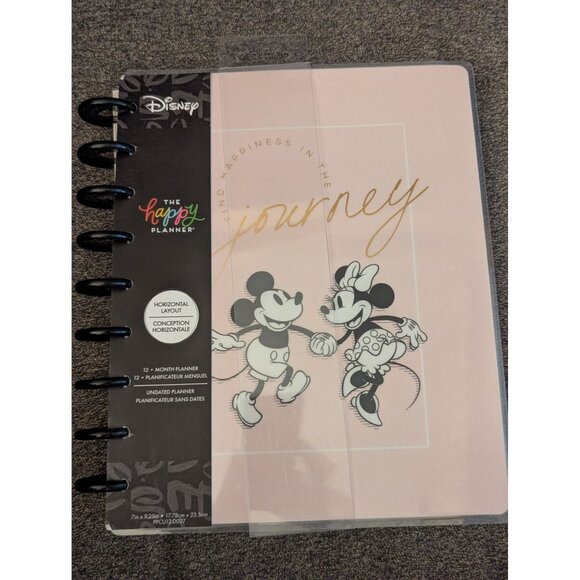 Disney The Happy Planner 12-Month Undated Planner Horizontal Layout 7x9.25 - Picture 1 of 6